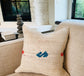 One of a Kind Hemp Pillow Cover 18"x 18"