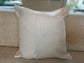 One-of-a-Kind Hemp Pillow Cover 22" x 22" Ivory Bark