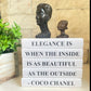 Quotation Book Set - Coco Chanel Elegance is when...