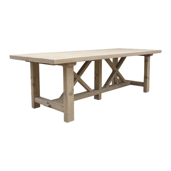 Old Pinewood Farmhouse Dining Table, 98"l x 39"w x 30"h