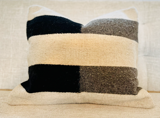 One of a Kind Hand Loomed Wool Pillow Cover