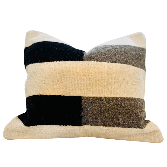 One of a Kind Hand Loomed Wool Pillow Cover