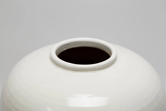 10" Creamy White Round Pot