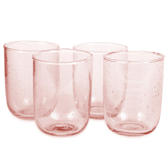 Pink Drinking Glasses, Set of 4 8oz