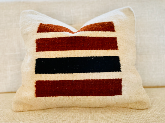 One of a Kind Hand Woven Wool Pillow Cover